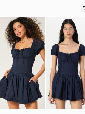 HOLLISTER Sweetheart Drop Waist Bumble Skirt Skort Romper